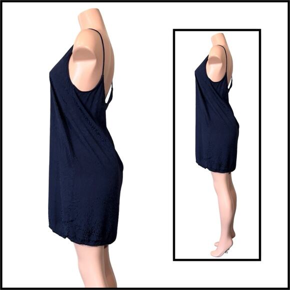Nation LTD Penelope V Back Slip Dress in Ink $179 - Picture 6 of 12